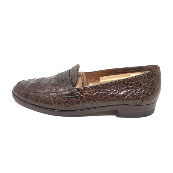 Bally Loafers Shoe Size 7.5/8.5 US Brown Crocodile main image 6